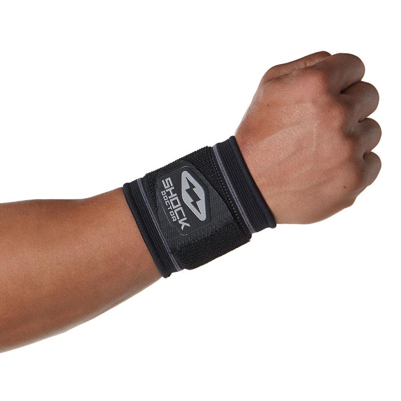 Shock Doctor Compression Knit Wrist Sleeve Black/Grey Small
