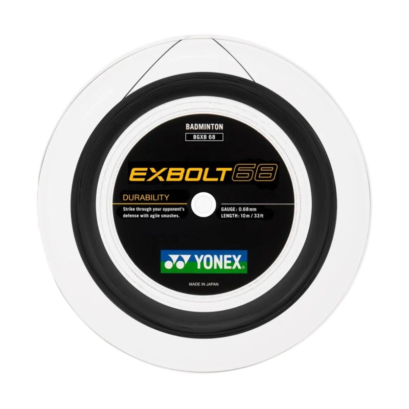 YONEX EXBOLT 68 Badminton String Coil (200m) Black